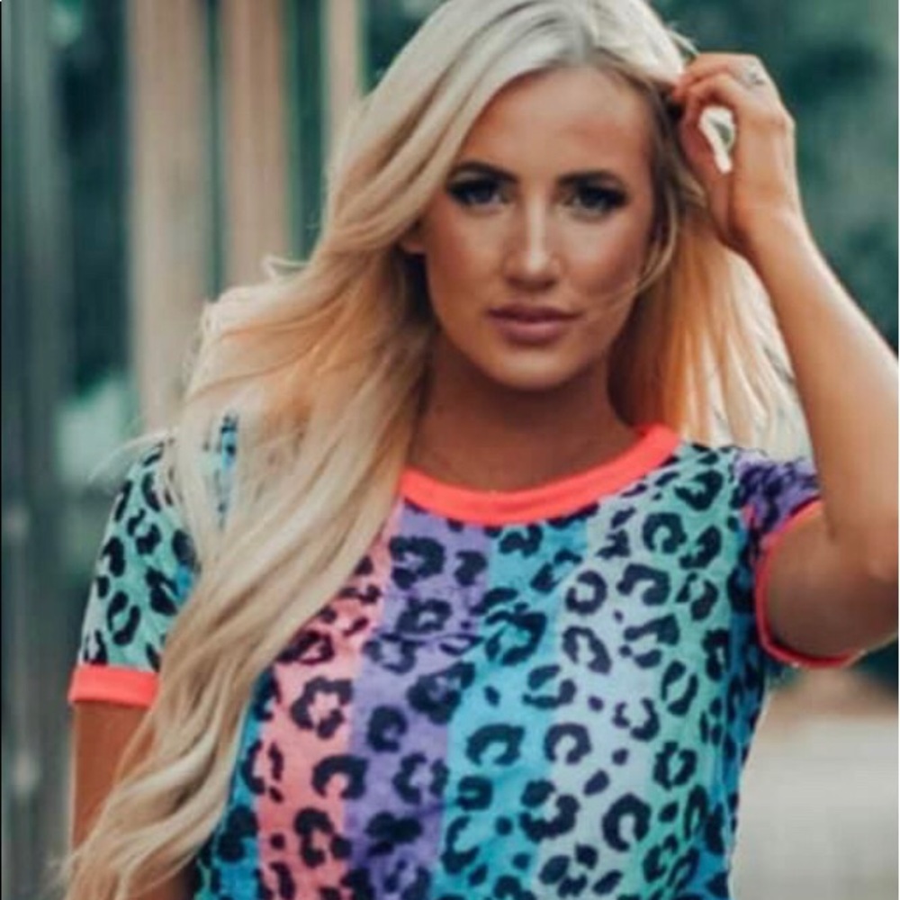 LEOPARD ViVID CUTE BOUTIQUE QUALITY SHIRT TOP CASUAL TRENDY DEAL
